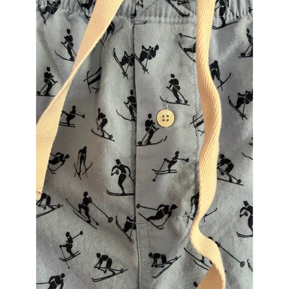 J.Crew Men's Skier Print Cotton Flannel Cozy Pajama Pant Light Blue | 32 34 M - Picture 3 of 4